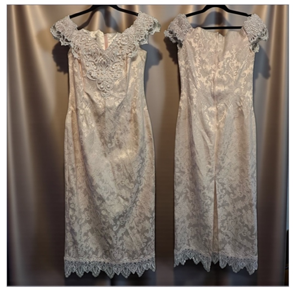 Scott McClintock Cream Lace Wedding Dress